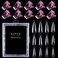 Uñas Duales Formas de Molde- Kalolary Kit de Extensiones de Uñas con 120 Formas de Uña Doble Puntiaguda Molde…